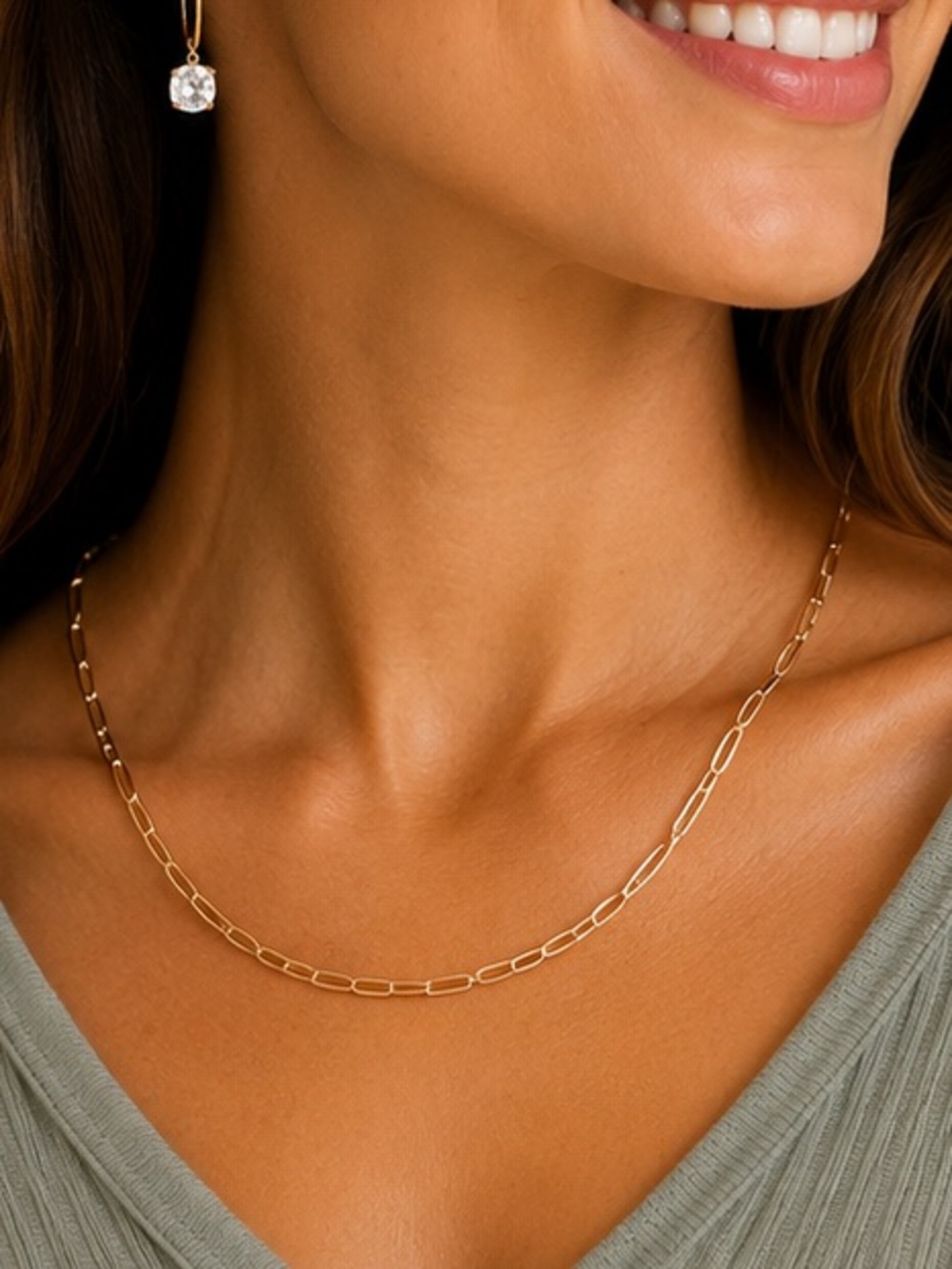 Plunder Gold Paperclip Link Necklace